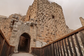 Entrance to the Ajloun Castle, Ajloun Fort, Ajloun, Jordan