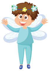 Cute fairy boy cartoon character
