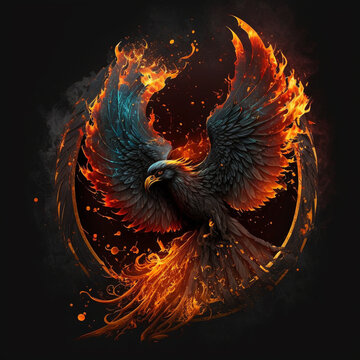 Phoenix flames AI generated image 