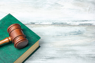 Judge gavel on white background. Law and justice background