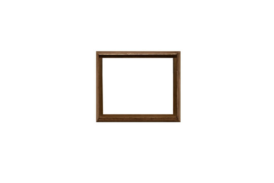 wooden frame isolated on a clear background image size 2152 pixels high 2541 wide or 7.04 inches high and 8.37 wide the clear background is larger.