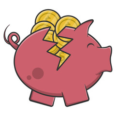piggy bank with money