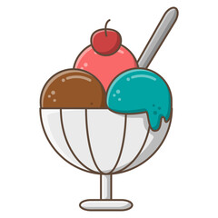 ice cream in a glass