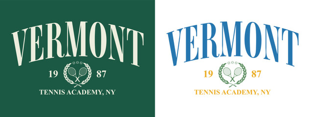 Vector typography in varsity vintage style