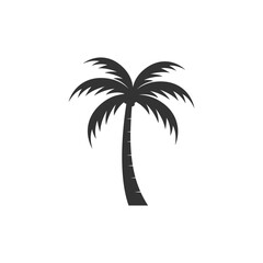 Fototapeta na wymiar Palm tree summer logo template