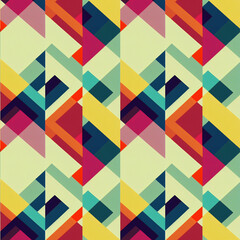 Geometric seamless pattern. Minimalism glitch techno design, bright graphic elements, artistic tile print. Abstract pattern, 80s gaming artwork. For fashion fabric, poster, presentation, wallpaper 