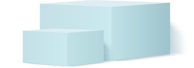 white podium for trade show scene