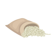 rice grains product in sack