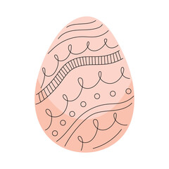 pink spring egg painted