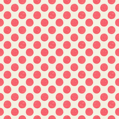 Polka dot seamless vintage pattern. Fashionable pastel pink minimalism design print. Polka dots background, tile. For home decor, fabric textile pattern, postcard, wrapping paper, wallpaper