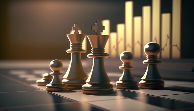 Business and the chess world. AI Generated.