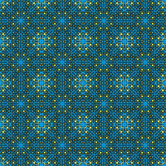 kaleidoscopic seamless pattern tile with small mandala inside Geometric ethnic repeat photo Design for background, carpet, wallpaper, clothing, wrap, Batik, abric, embroidery style.