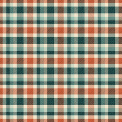 Plaid seamless tweed pattern in beige, green. Tartan decorative modern textile print, graphic texture background. For fashion spring autumn winter fabric, skirt, scarf, home decor, wrapping paper