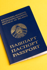 close-up photo of a Belarusian citizen's passport