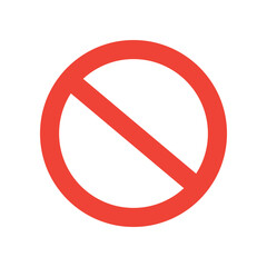 Stop, no or ban sign isolated on background. Vector illustration