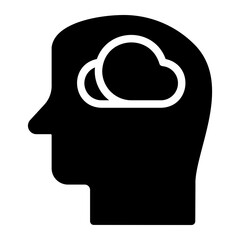 brain glyph icon