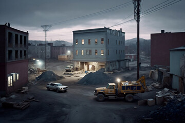 Residential construction site - AI generative