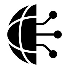 Science fiction glyph icon