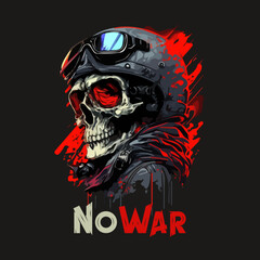 Skull military tshirt vector illustration.