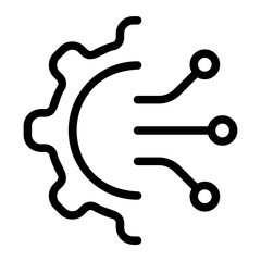 gear line icon