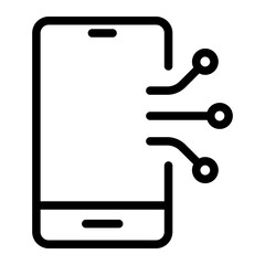 smartphone line icon