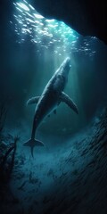 Journey Back in Time: An Underwater Illustration of Prehistoric Creatures
