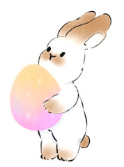 easter bunny with egg