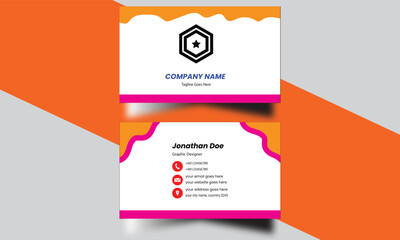 modern business card template. Modern creative business card and name card,horizontal simple clean template vector design, layout, unique design.