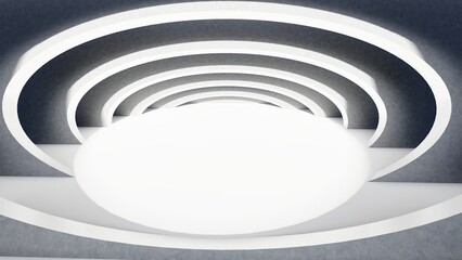 Obraz premium Abstract architecture background arched interior 3d render