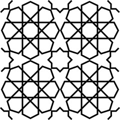 Fototapeta premium Overlapping Islamic decorations with a black frame, suitable for decoration and pattern