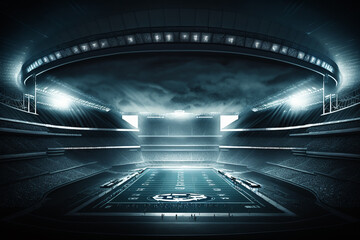 Super Bowl Stadium Background. Generative AI.