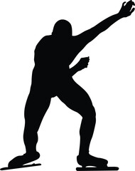 start athlete speedskater in speed skating competition