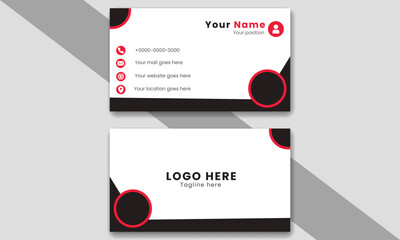 Simple  modern creative business card and name card,clean template vector design, layout in rectangle size.