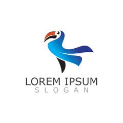 Toucan simple logo design image bird vector illustration