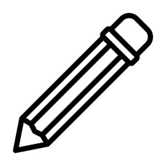 Pencil education language learning school, back to school line icon