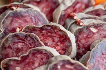 high-quality dehydrated beef sausage with spices