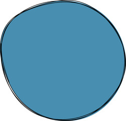 Hand drawn colored round blob clip art