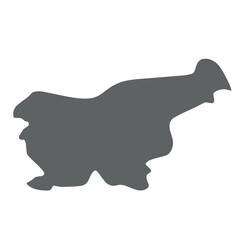 Slovenia - solid black silhouette map of country area. Simple flat vector illustration.