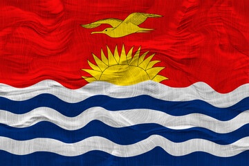 National flag  of Kiribati. Background  with flag  of Kiribati
