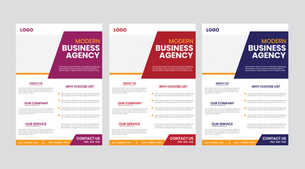 Corporate one fold vertical print a4 flyer, advertising vector publication adviser, portfolio, headline, simple blank flier 