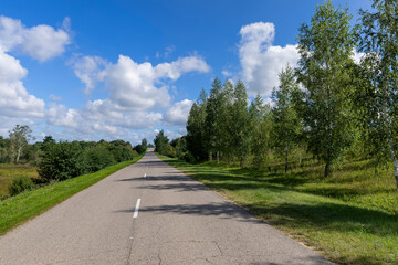 Fototapeta premium Paved highway in rural areas