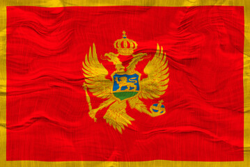National flag  of Montenegro. Background flag  of Montenegro
