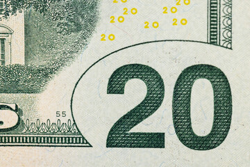 face value figures on American twenty dollar bills
