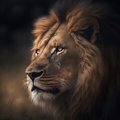 Portrait of a lion 