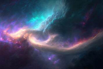 Cosmos, celestial universe, fantasy space, beautiful and colorful. Generative AI.