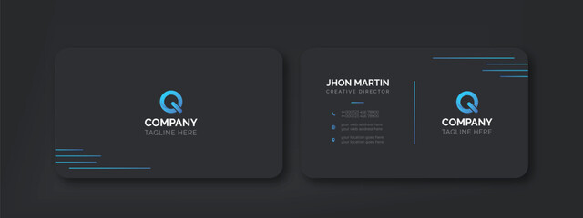 business card templates double-sided corporate. clean business cards with simple, modern, creative minimal horizontal and vertical layouts stylish unique custom business card designs. 