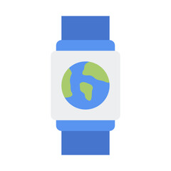 Smart Watch flat icon, mother day, earth day, Environment ecology flat icon