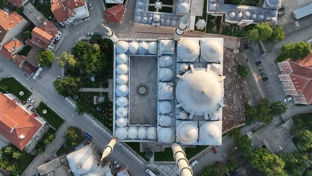 Renovated Selimiye Mosque Drone Video, Edirne Turkey