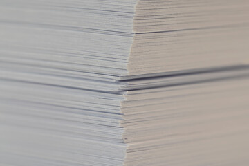 White blank paper for writing and printing texts