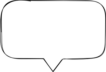 Hand drawn speech bubble clip art